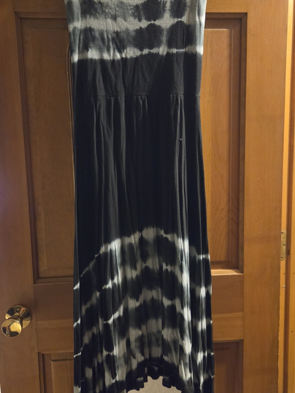 Raviya Black & White Tie-Dye Tube Top Maxi Dress